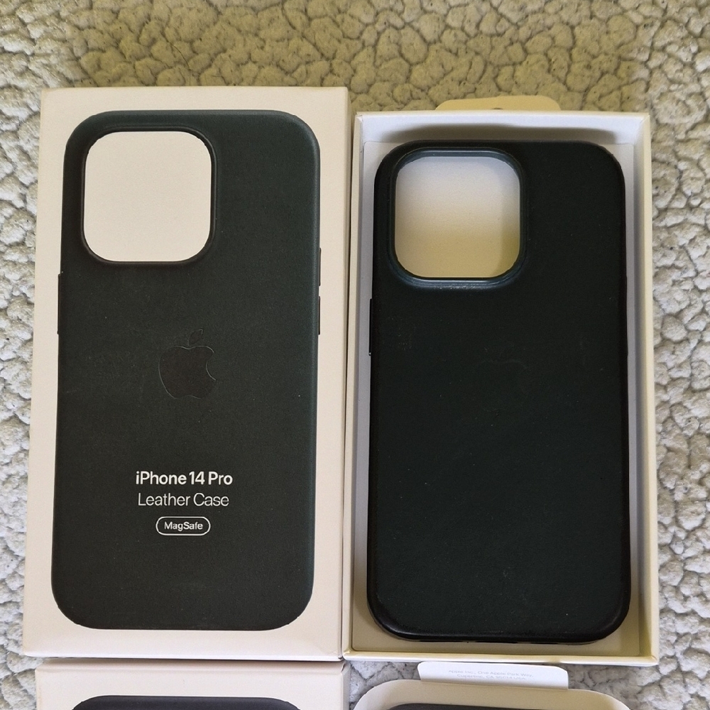 iPhone 14 Pro Cases - Silicone / Leather Style - Picture 2 of 8